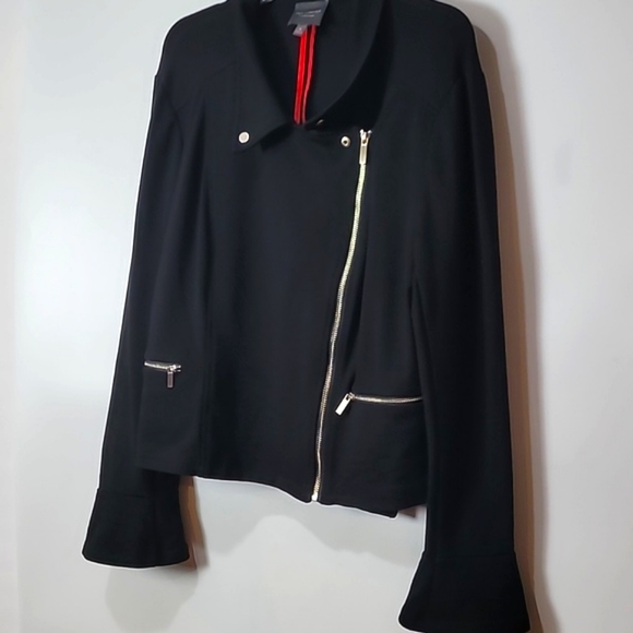 The Limited Collection Black Moto Jacket w/Bell Sleeves - Picture 6 of 15
